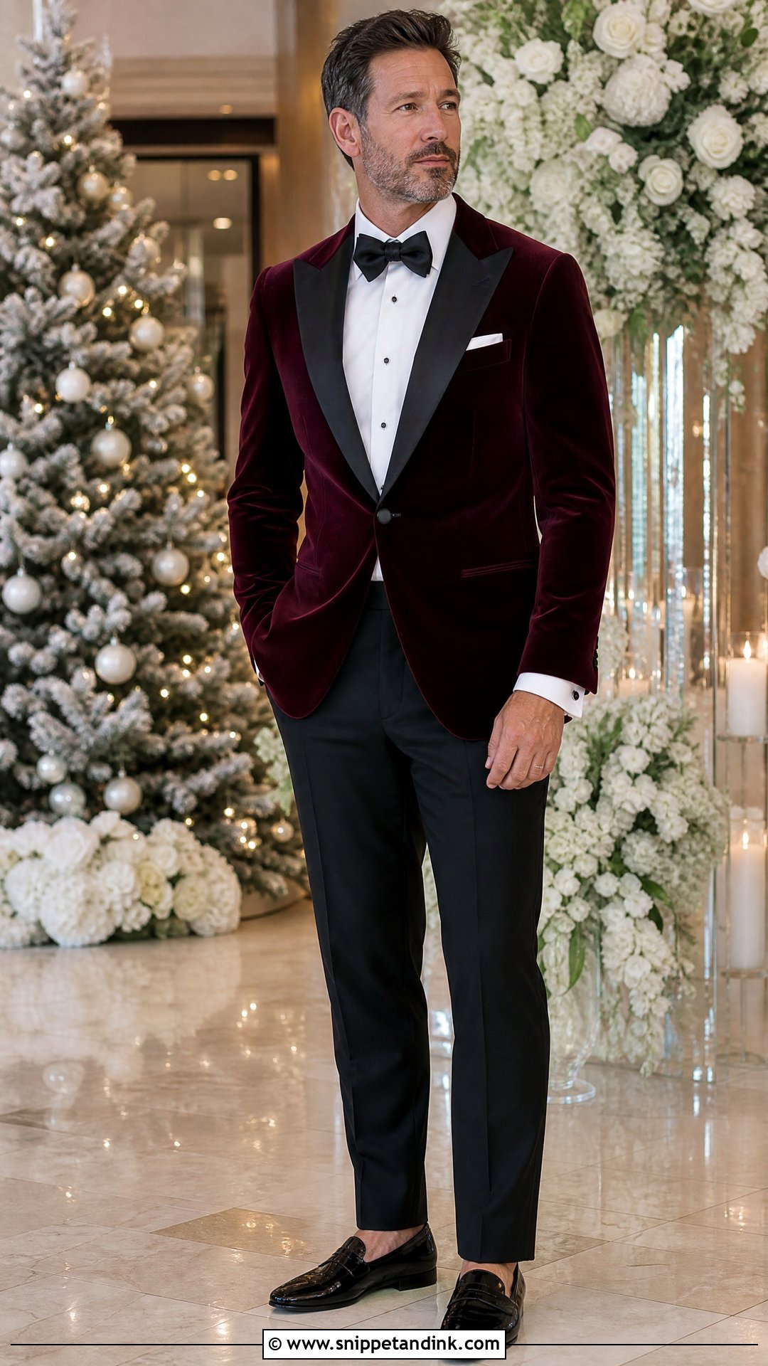 Velvet Dinner Jacket Father Wedding Outfit - Snippet and Ink - 20 Wedding Outfit for Father Ideas
