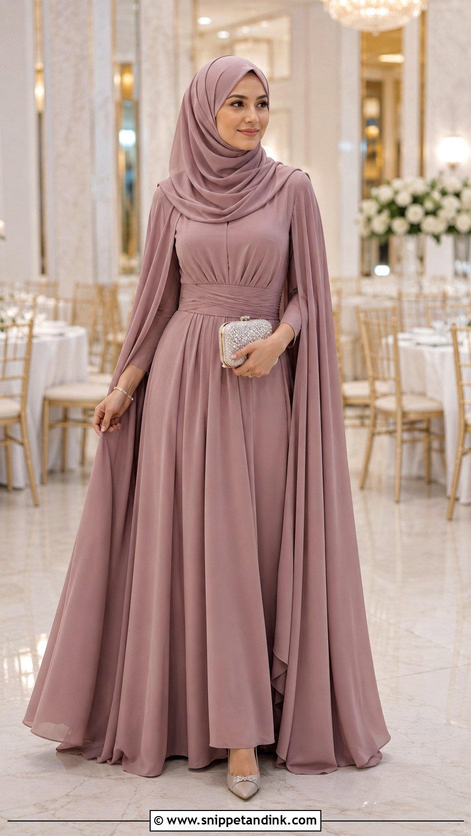 Velvet Dress With Jersey Hijab - Snippet and Ink - 30 Hijab Style for Wedding Ideas