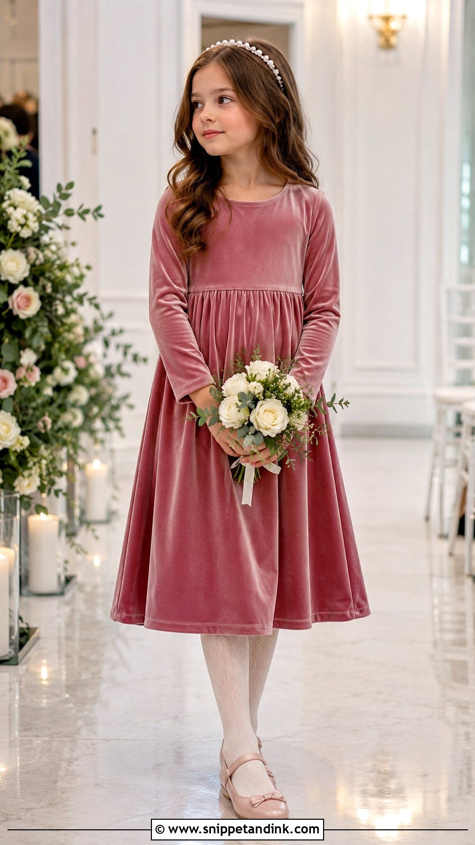 Velvet Girls Wedding Dress - Snippet and Ink - 25 Girls Wedding Dresses