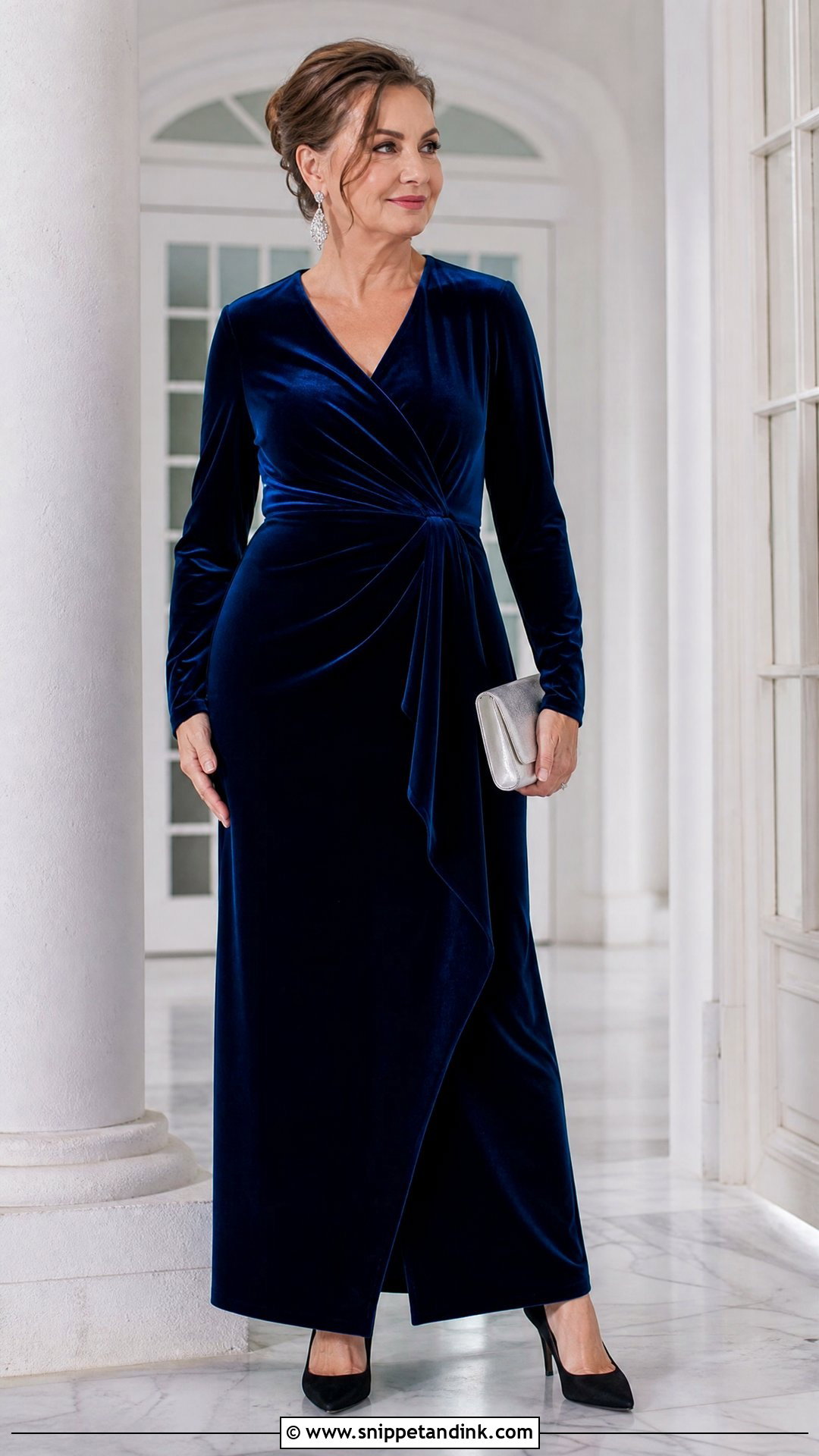 Velvet Gown With Closed Toe Heels - Snippet and Ink - 25 Trending Gowns