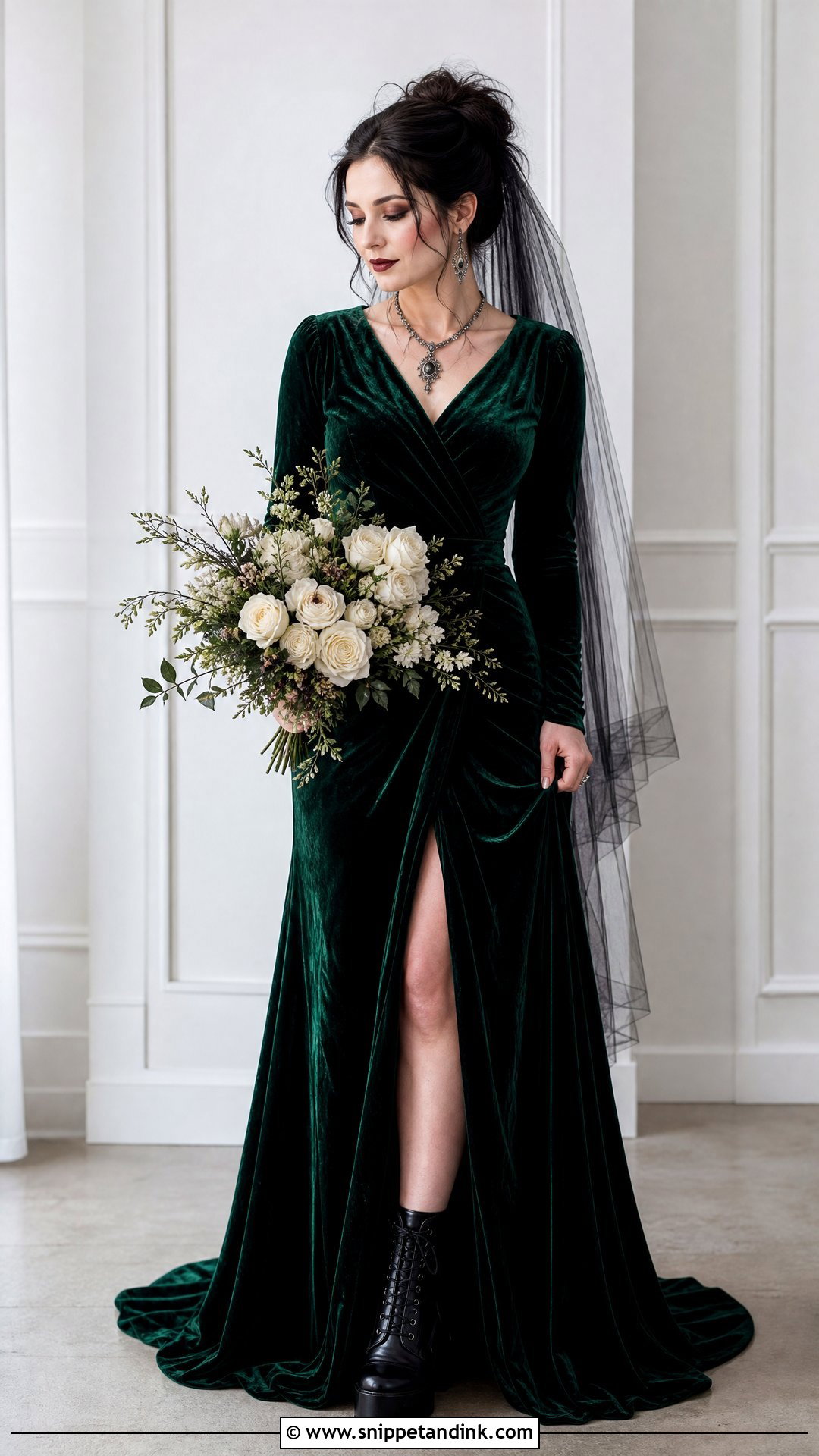 Velvet Grunge Wedding Dress - Snippet and Ink - 25 Grunge Wedding Dress Ideas