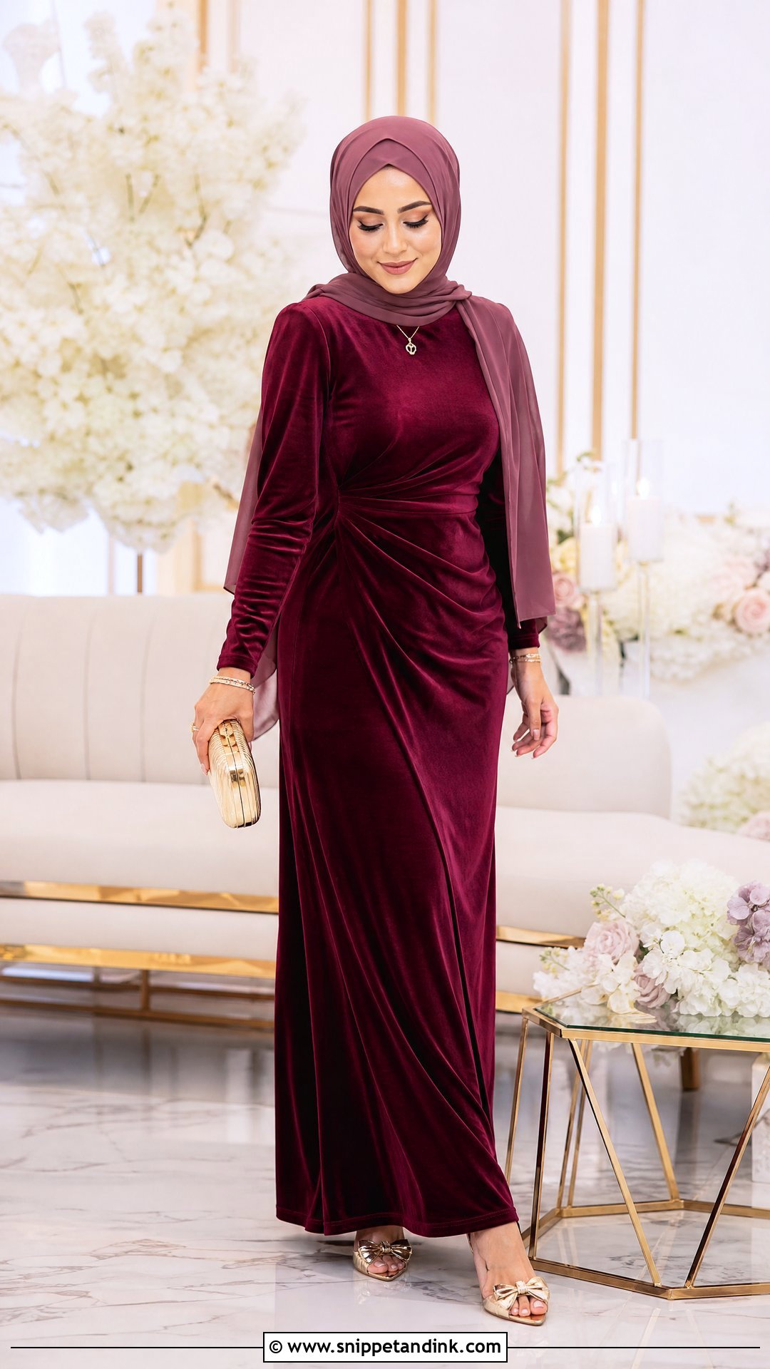 Velvet Hijab Wedding Outfit - Snippet and Ink - 25 Hijab Ideas for Wedding