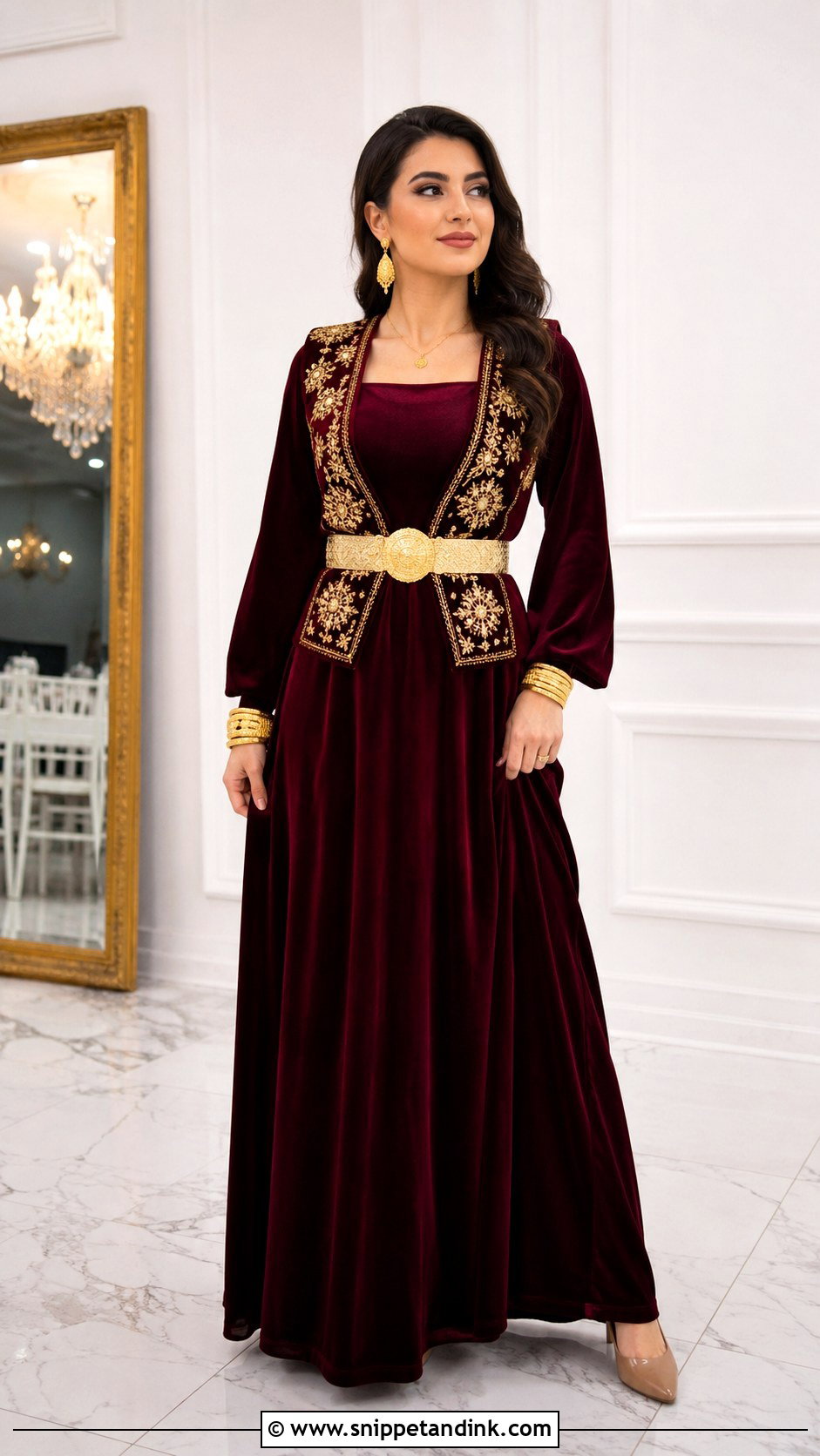 Velvet Kurdish Wedding Dress - Snippet and Ink - 25 Kurdish Wedding Dress Ideas