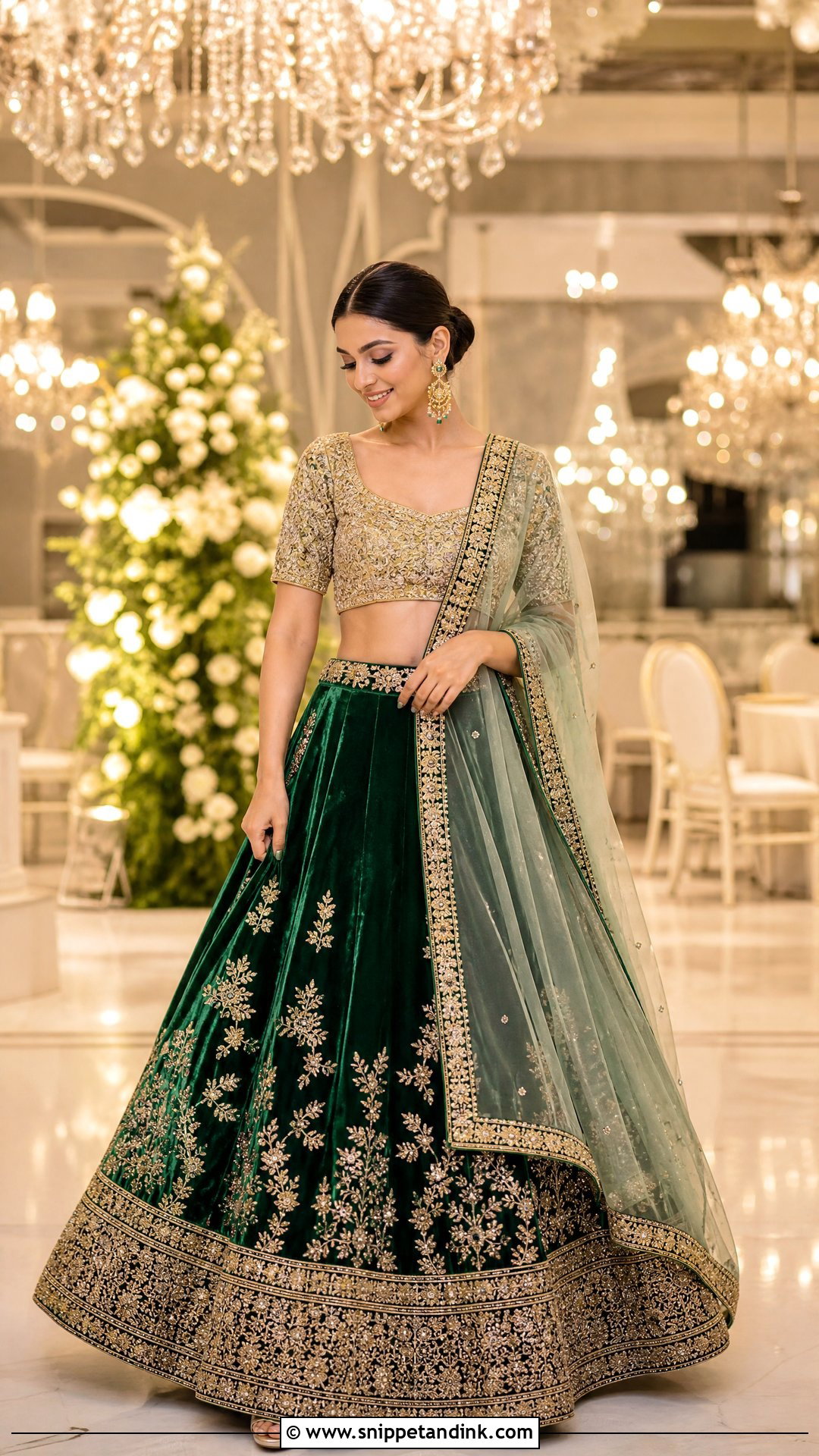 Velvet Lehenga For Sister Wedding - Snippet and Ink - 25 Wedding Wear for Sister Ideas