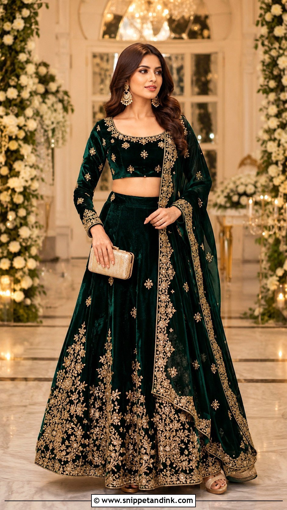 Velvet Lehenga For Sister Wedding - Snippet and Ink - 30 Indian Sister Wedding Dress Ideas