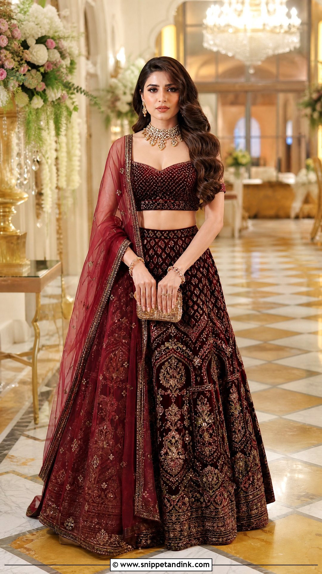 Velvet Lehenga For Wedding - Snippet and Ink - 25 Indian Dress for Wedding Ideas