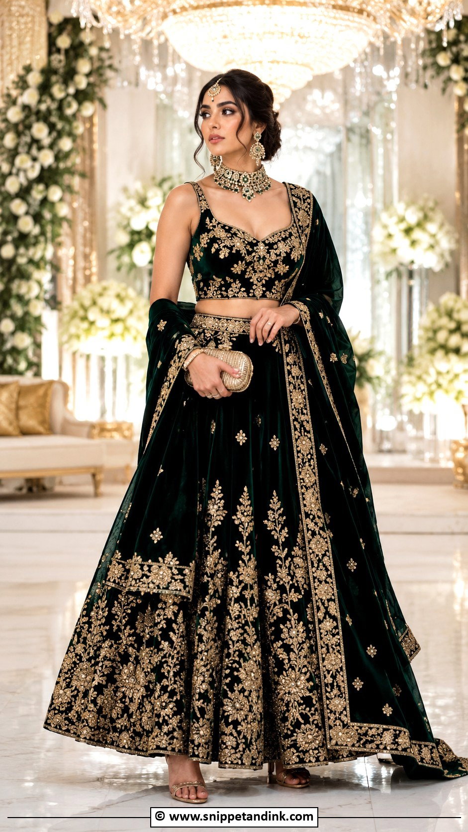 Velvet Lehenga Shaadi Outfit - Snippet and Ink - 30 Shaadi Outfits