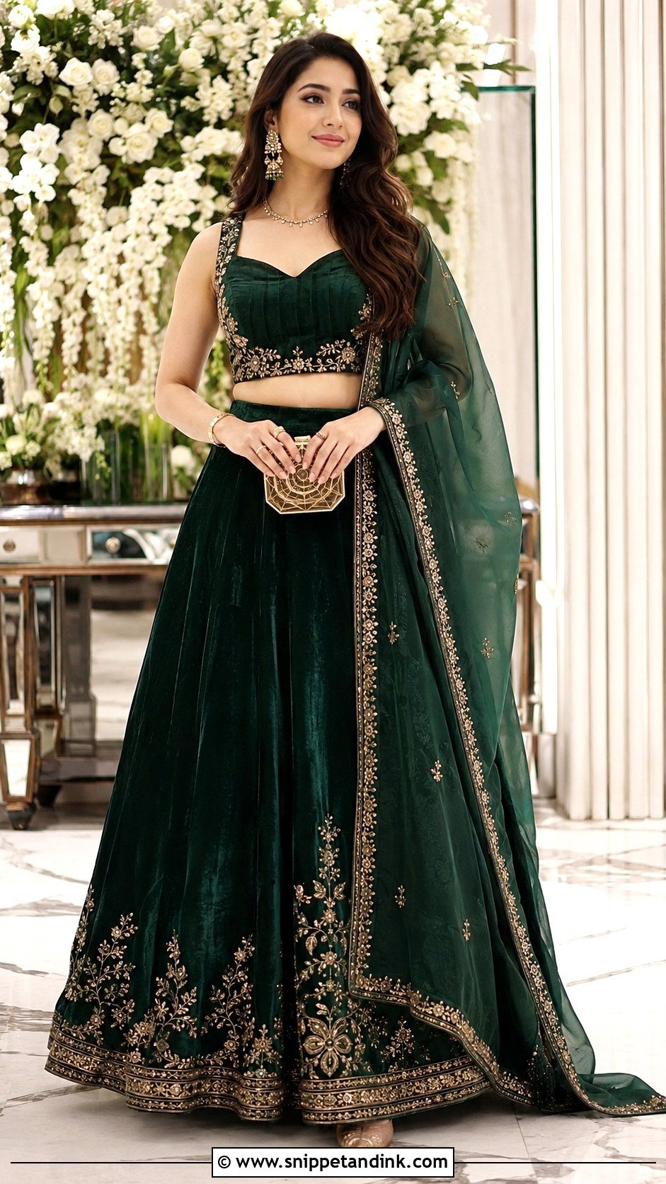Velvet Lehenga for Brides Sister - Snippet and Ink - 20 Bride Sister Outfit for Wedding Ideas