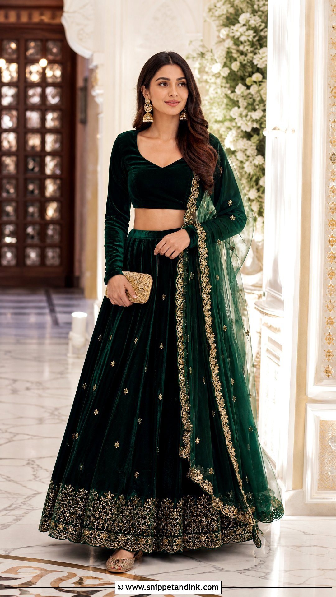 Velvet Lehenga for Brother Marriage - Snippet and Ink - 25 Brother Marriage Dress for Sister Ideas