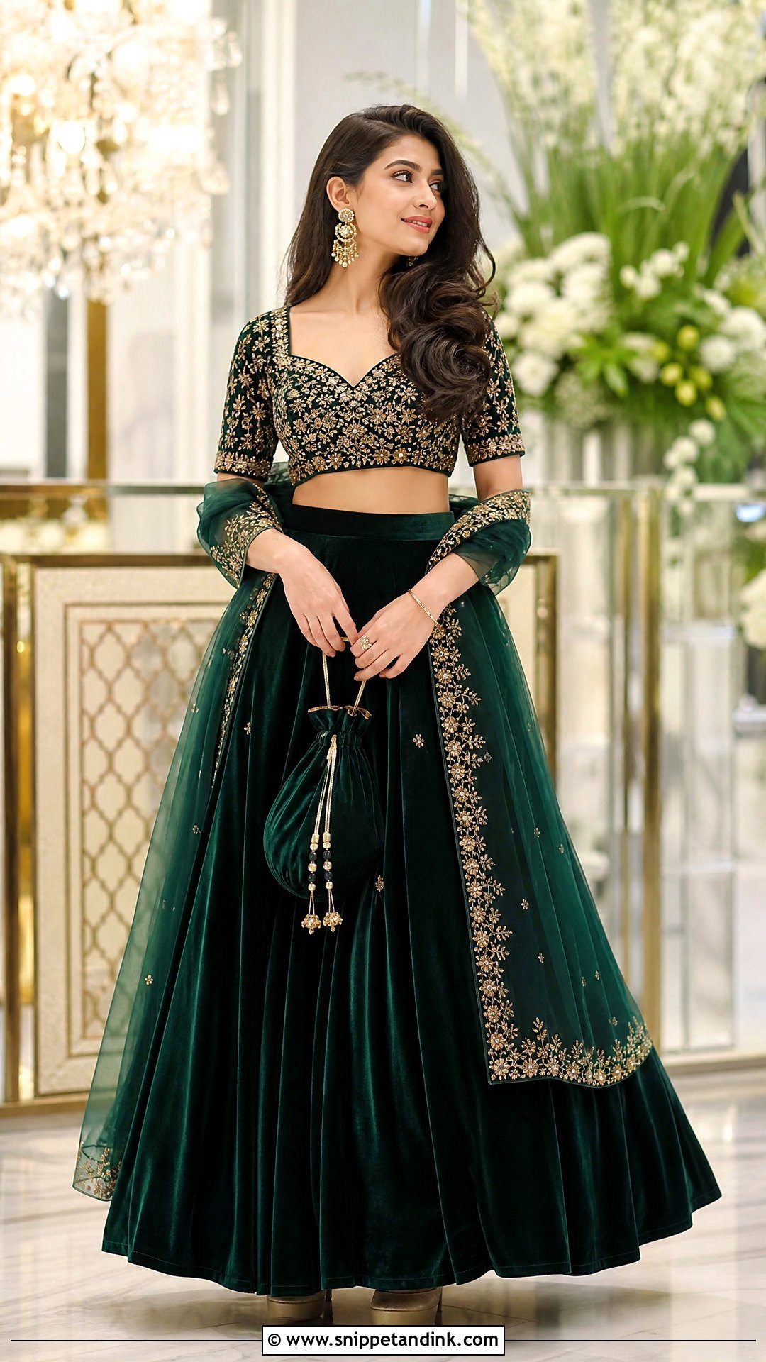 Velvet Lehenga for Brothers Wedding - Snippet and Ink - 20 Outfit Ideas for Brothers Wedding