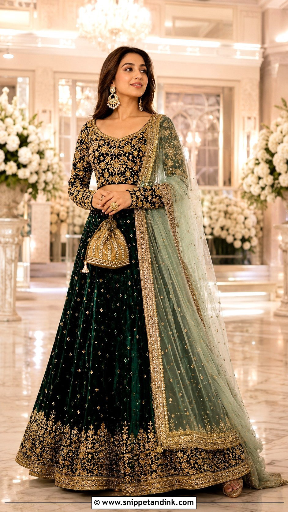 Velvet Lehenga for Brothers Winter Wedding - Snippet and Ink - 20 Brothers Marriage Outfit for Sister Ideas