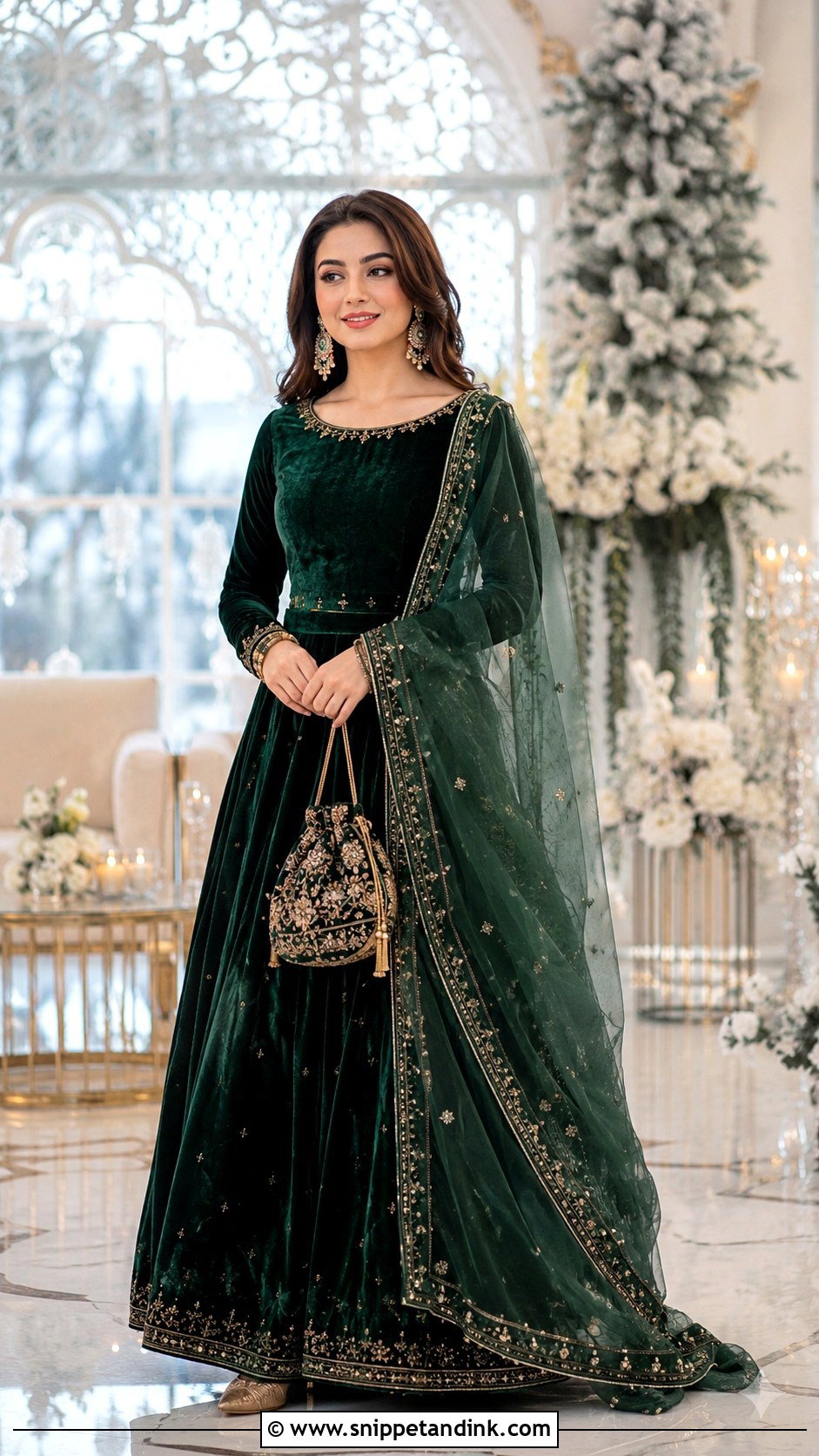Velvet Lehenga for Winter Marriage Function - Snippet and Ink - 20 Dress for Marriage Function Ideas
