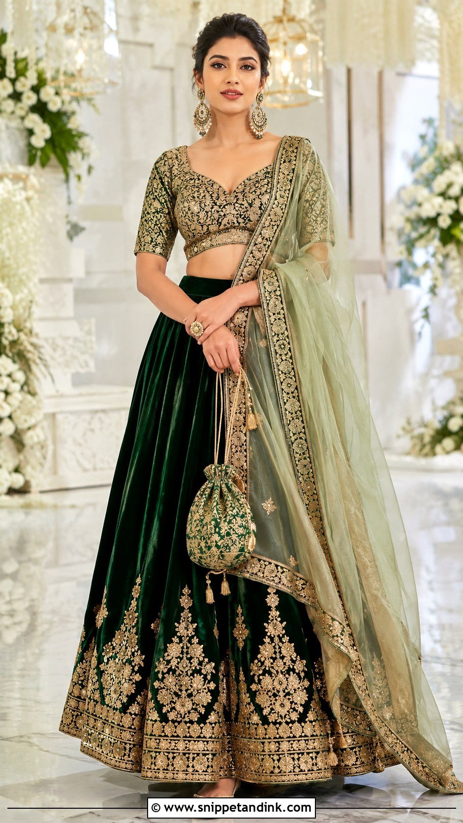 Velvet Lehenga for Winter Wedding - Snippet and Ink - 20 Indian Wedding Dress for Sisters Wedding Ideas