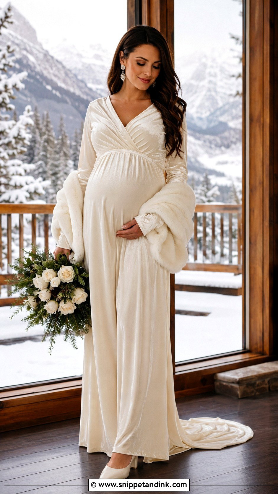 Velvet Maternity Wedding Dress - Snippet and Ink - 20 Maternity Wedding Dresses Pregnant Brides