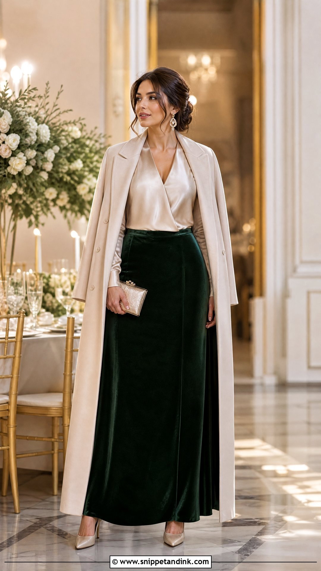 Velvet Maxi Skirt Wedding Outfit - Snippet and Ink - 20 Skirts for Wedding Ideas