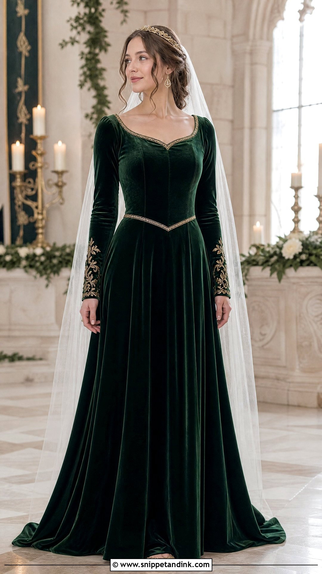 Velvet Medieval Wedding Dress - Snippet and Ink - 20 Medieval Wedding Dresses