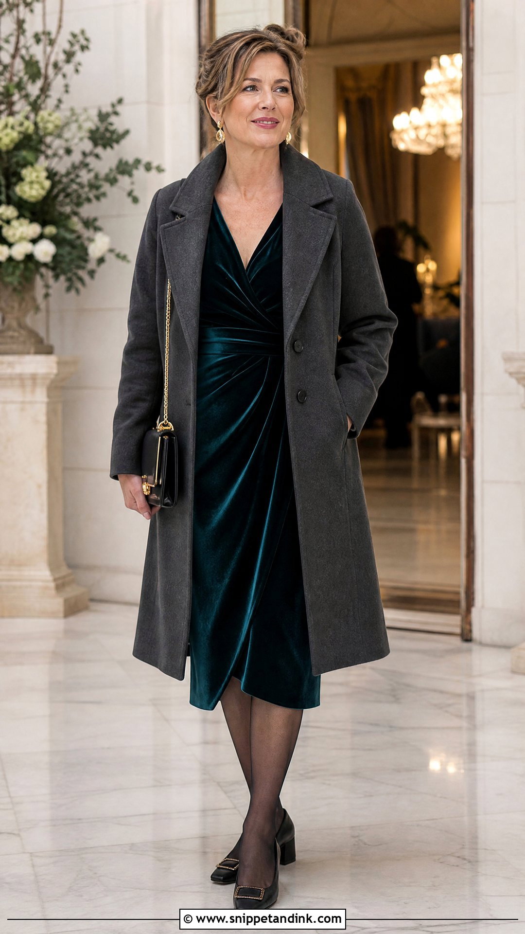 Velvet Midi Dress Casual Wedding Outfit - Snippet and Ink - 20 What to Wear to a Casual Wedding Ideas