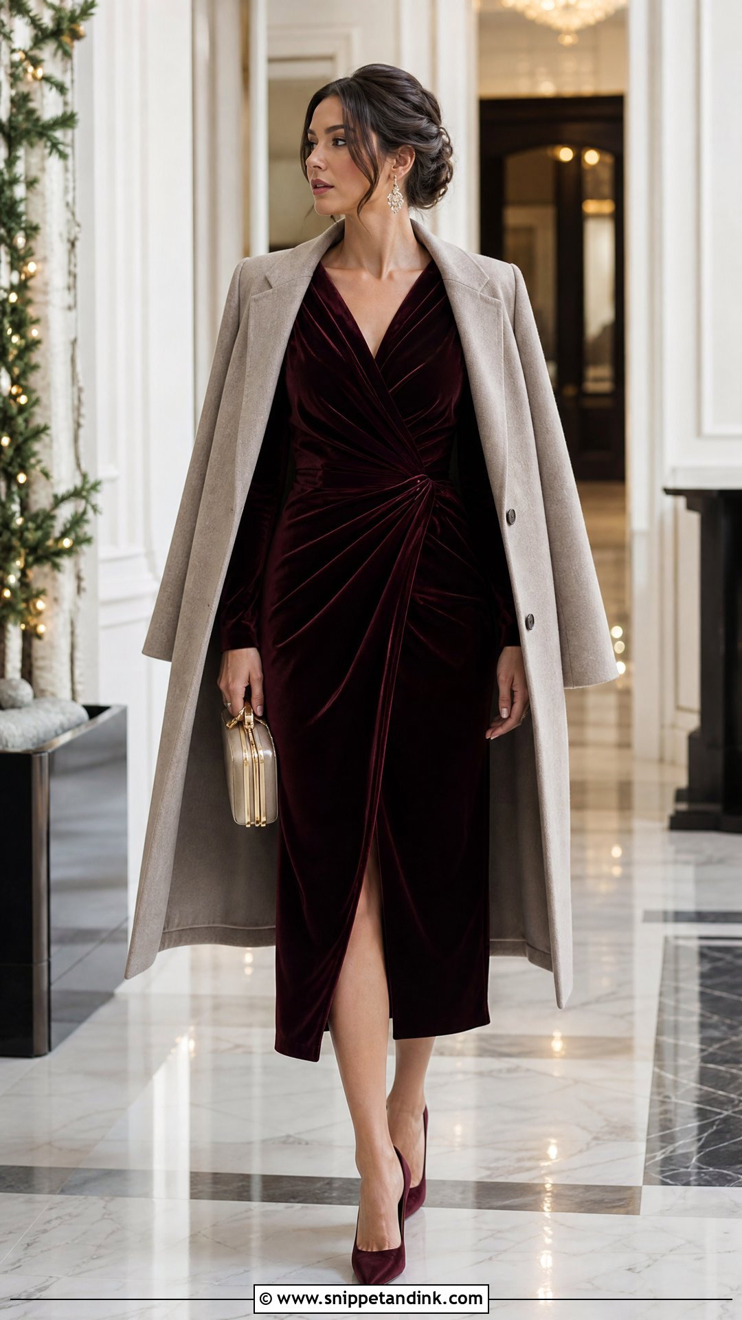 Velvet Midi Dress Wedding Outfit - Snippet and Ink - 20 Wedding Styling Ideas