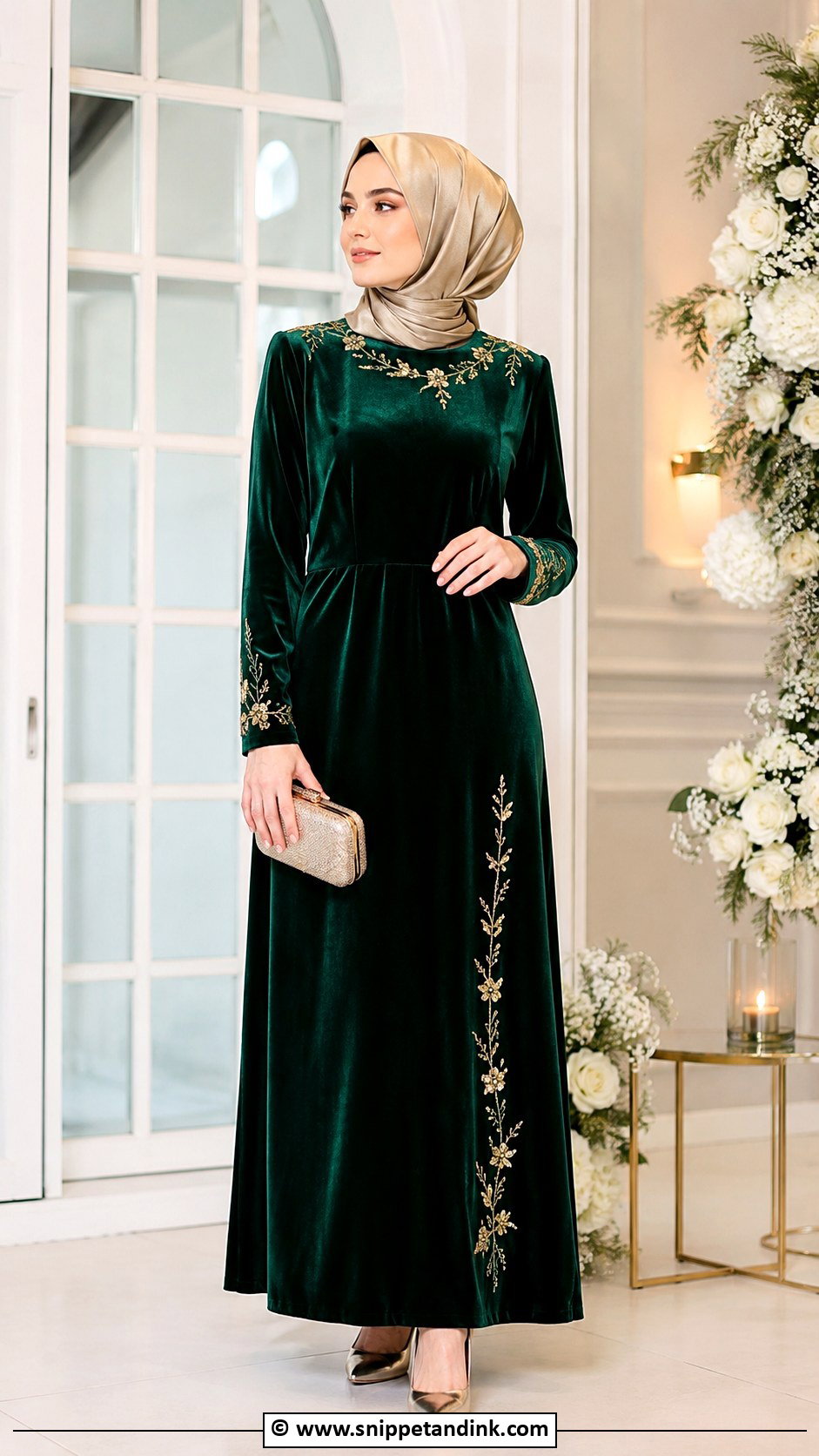 Velvet Nikah Dress - Snippet and Ink - 30 Muslim Nikah Dresses