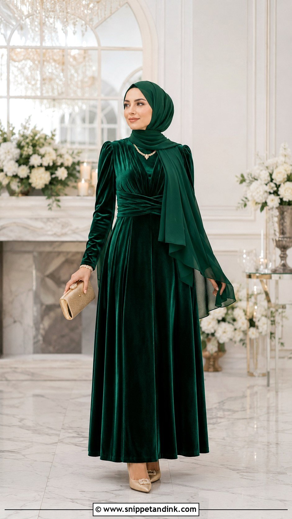 Velvet Nikkah Outfit For Winter - Snippet and Ink - 30 Islamic Nikkah Outfit Ideas