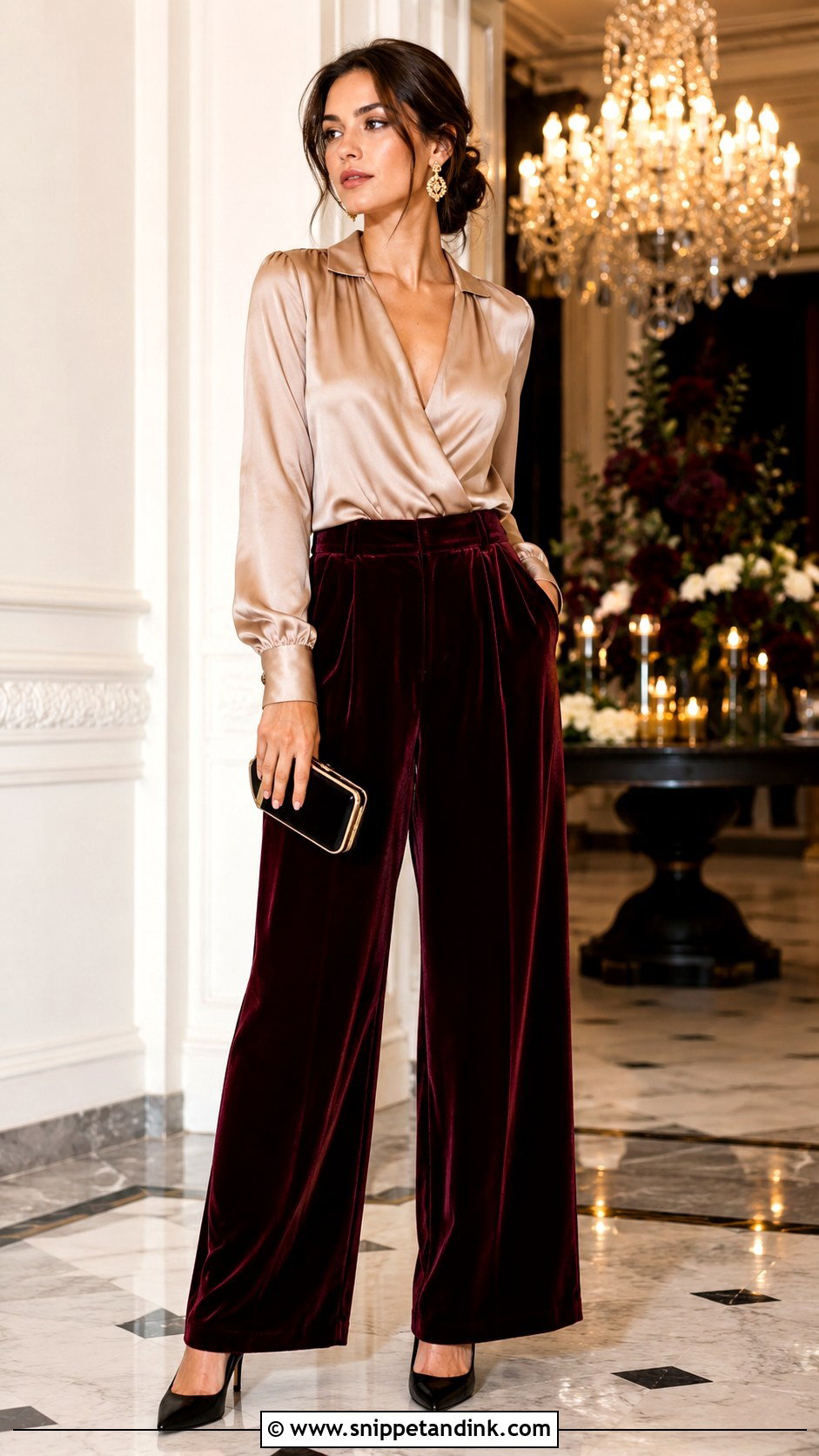 Velvet Pants Wedding Outfit - Snippet and Ink - 25 Wedding Pants Outfit Ideas