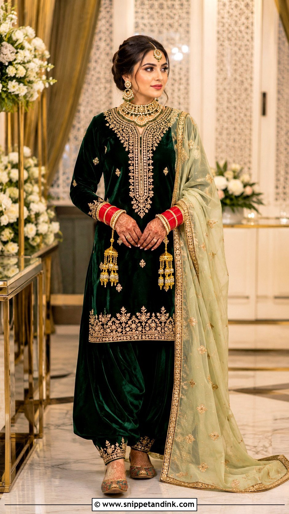 Velvet Punjabi Bridal Suit - Snippet and Ink - 25 Punjabi Bridal Suit Ideas
