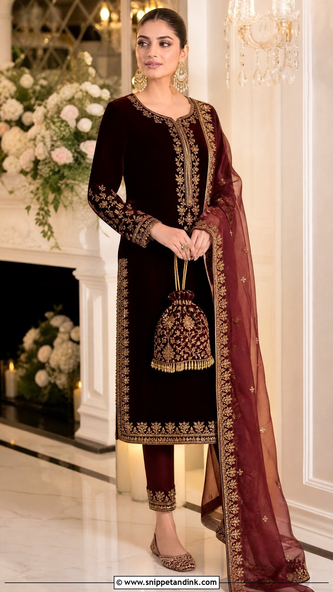 Velvet Punjabi Wedding Suit - Snippet and Ink - 20 Punjabi Wedding Suit Women Ideas
