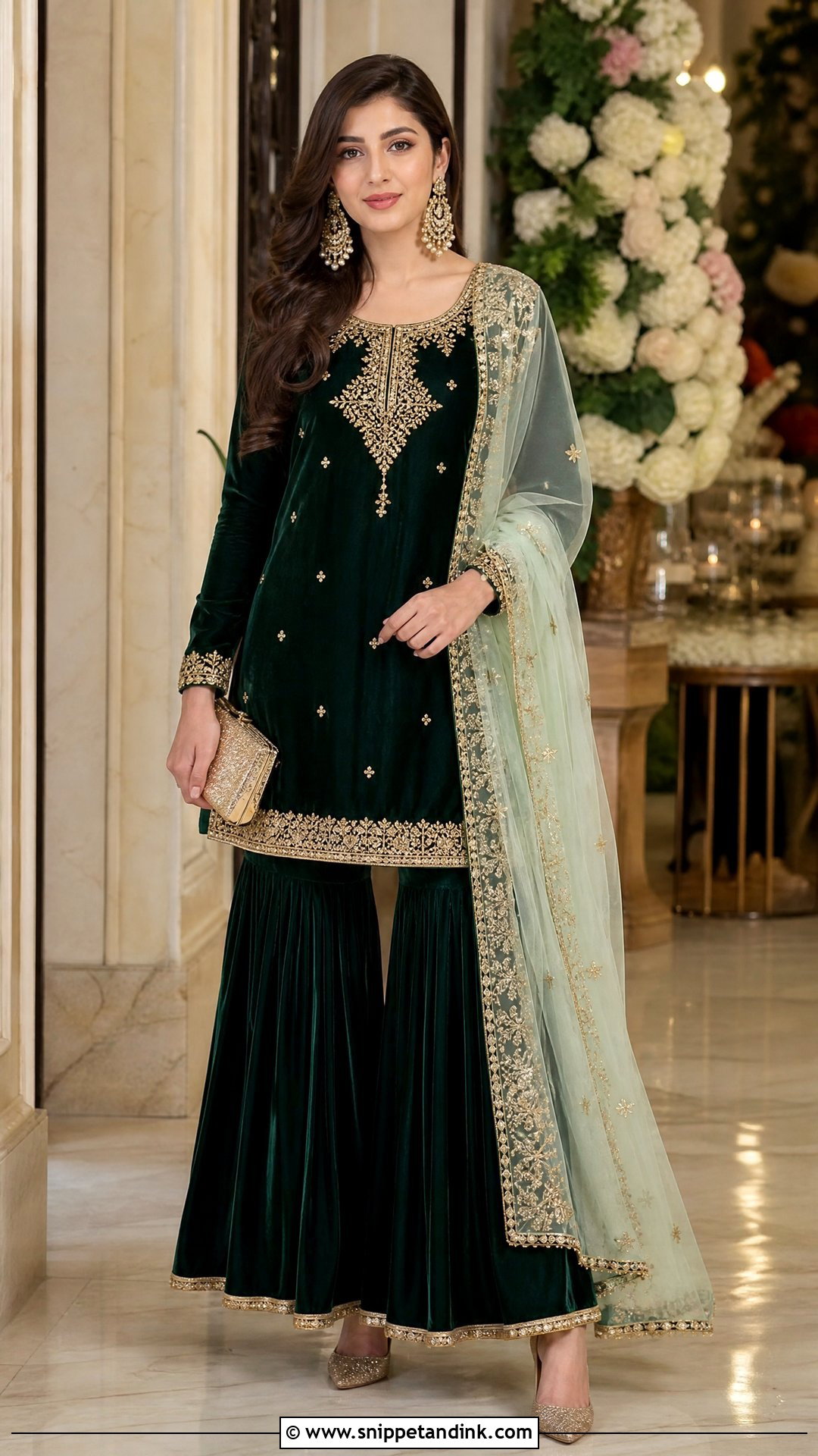 Velvet Sharara Suit - Snippet and Ink - 25 Latest Sharara Suit Designs Wedding