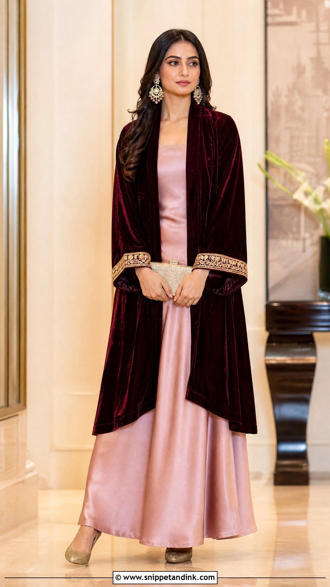 Velvet Shrug With Winter Wedding Dress - Snippet and Ink - 20 Shrugs for Dresses Indian Wedding