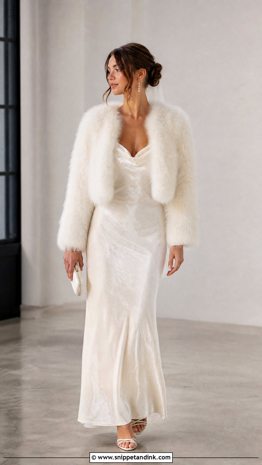 Velvet Slip Wedding Dress - Snippet and Ink - 25 Velvet Wedding Dress Ideas