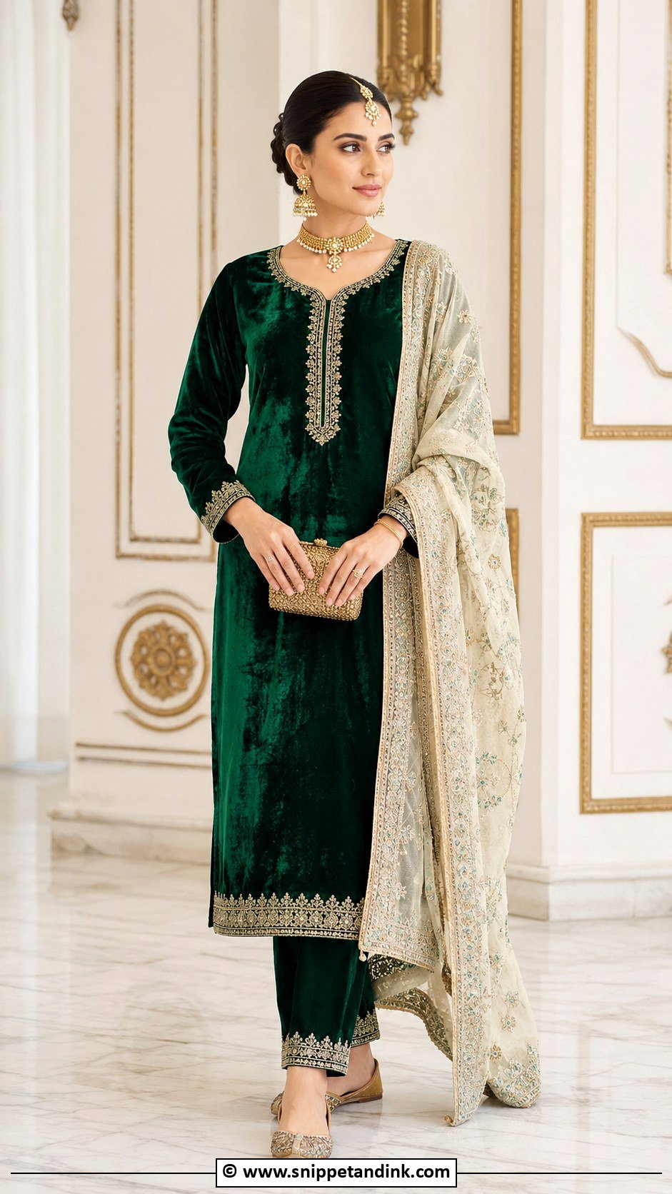 Velvet Suit For Anand Karaj - Snippet and Ink - 30 Anand Karaj Suit Ideas