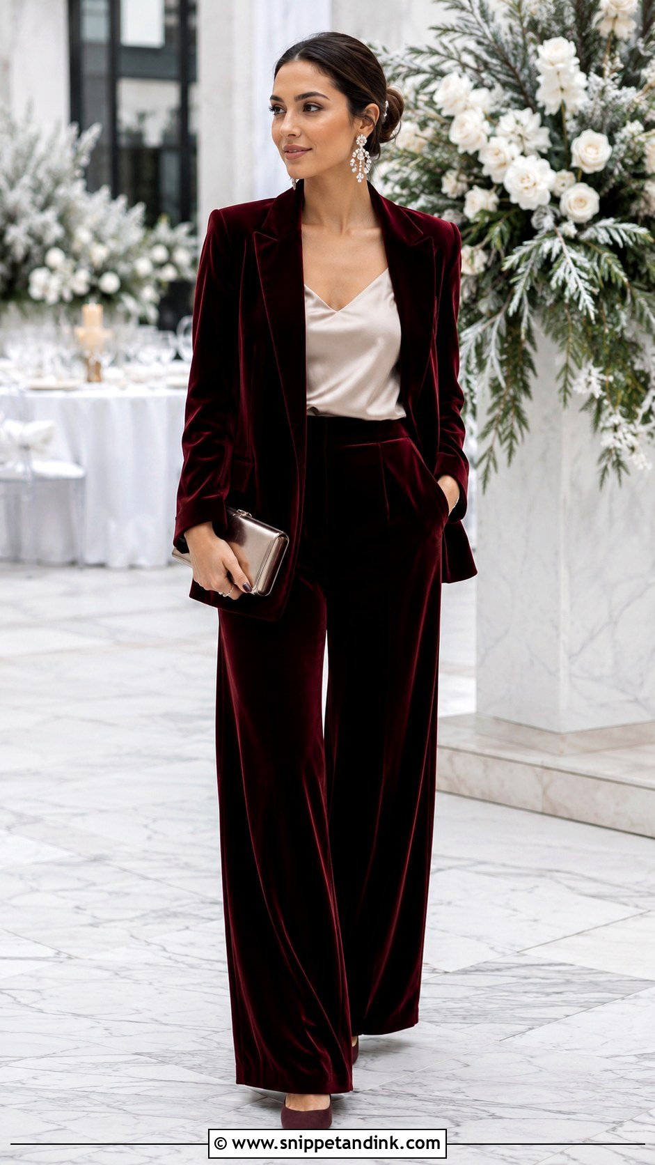 Velvet Suit Winter Wedding Outfit - Snippet and Ink - 30 Winter Wedding Outfits