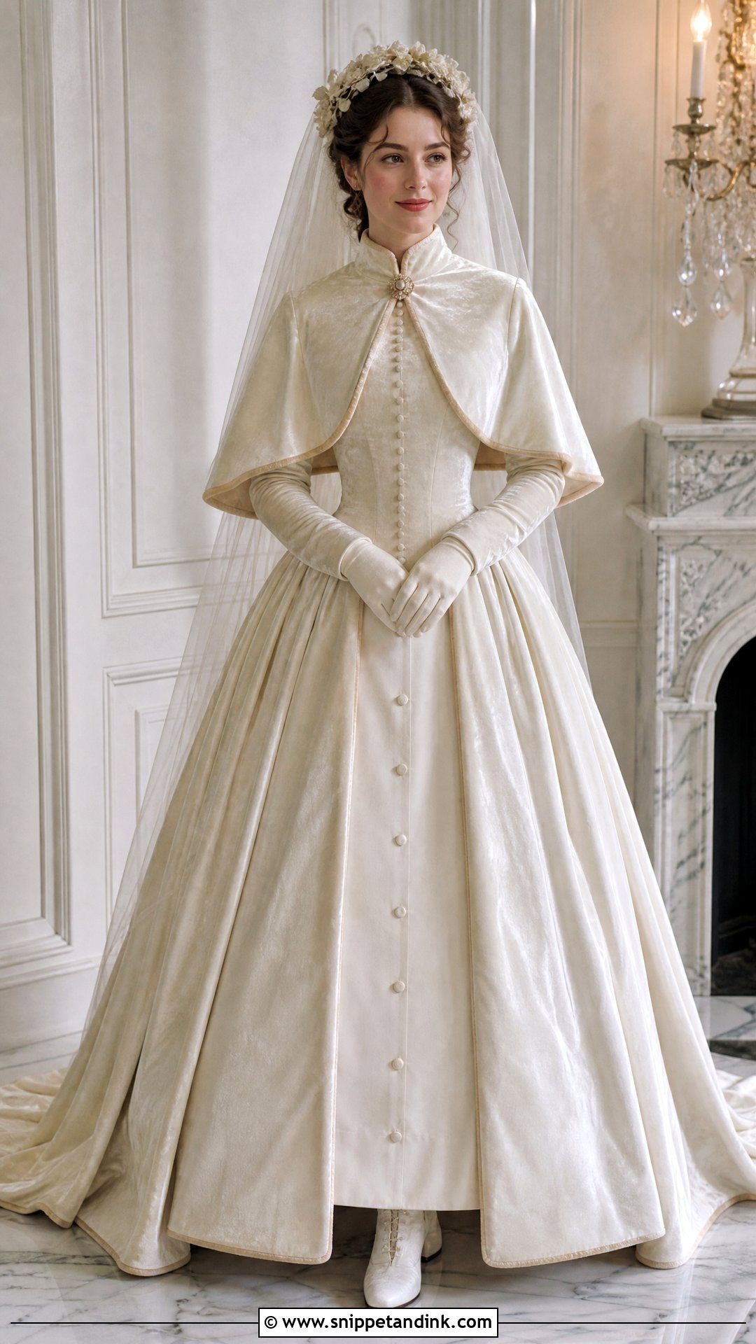 Velvet Victorian Winter Wedding Dress - Snippet and Ink - 20 Victorian Wedding Dress 19th Century Ideas