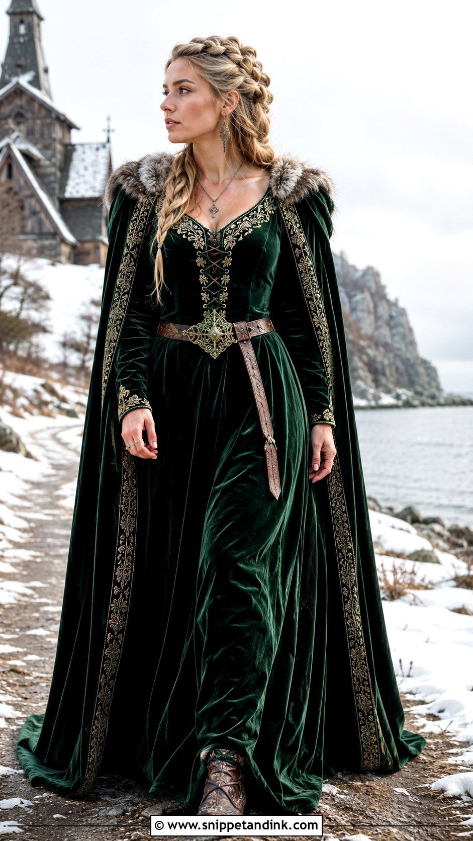 Velvet Viking Wedding Dress - Snippet and Ink - 30 Viking Wedding Dress Ideas