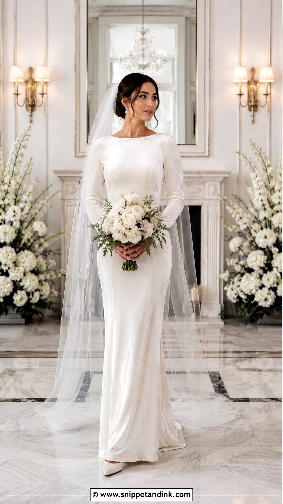 Velvet Winter Bridal Dress - Snippet and Ink - 25 Winter Bridal Dress Ideas
