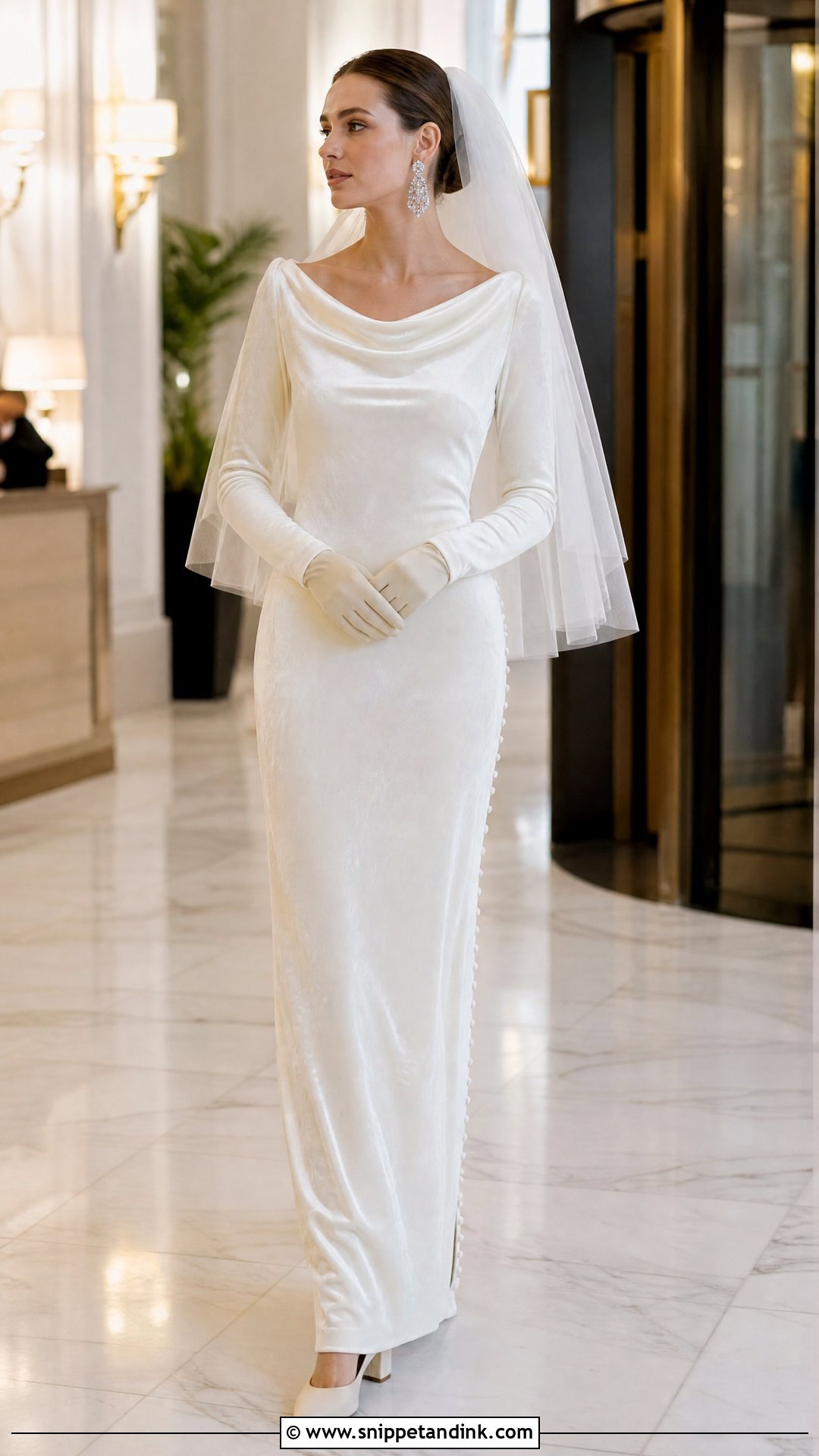 Velvet Winter Bride Dress - Snippet and Ink - 20 Winter Bride Dress Ideas