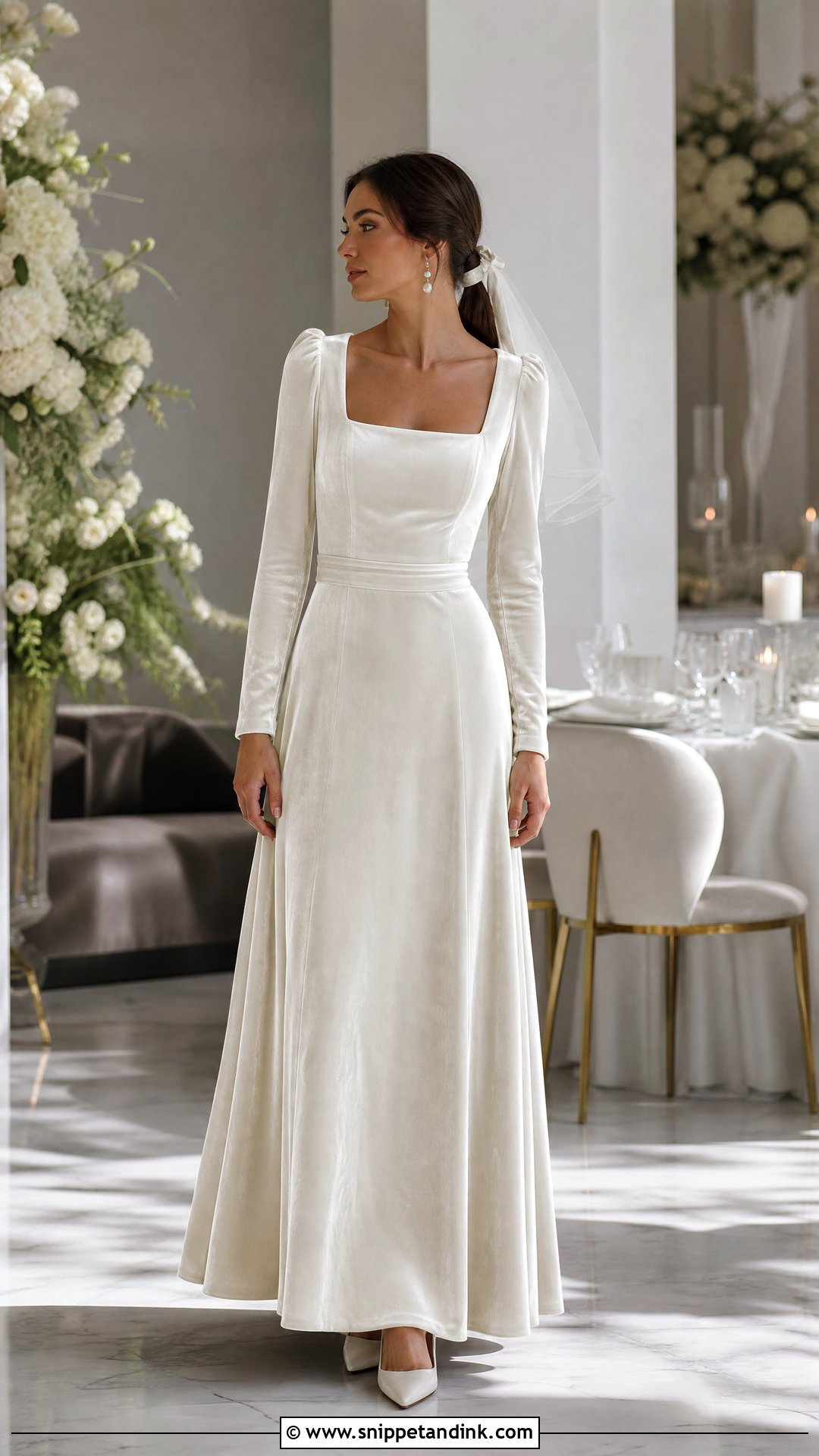 Velvet Winter Bride Outfit - Snippet and Ink - 20 Winter Bride Outfits