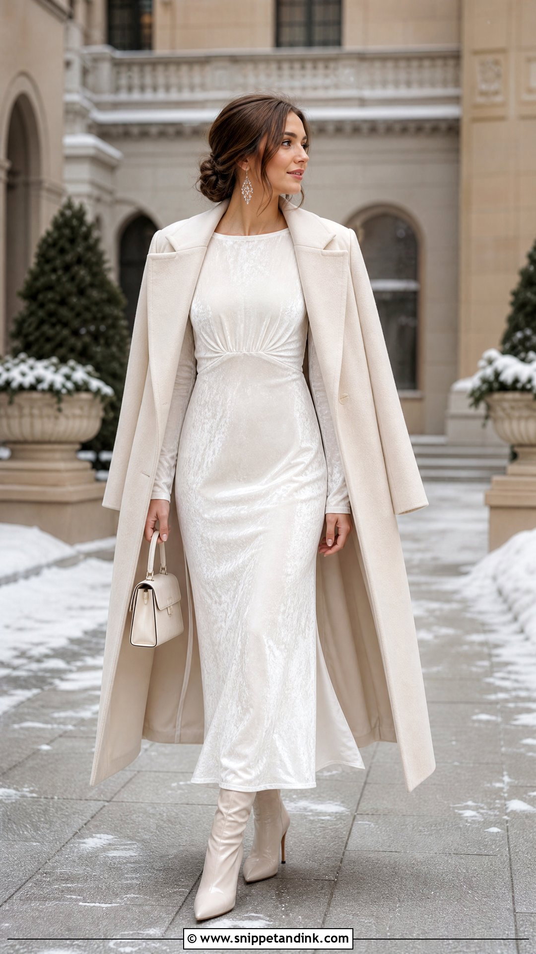 Velvet Winter Elopement Dress - Snippet and Ink - 25 Winter Elopement Dress Ideas