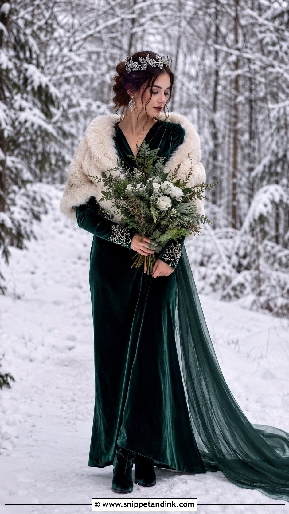 Velvet Winter Faerie Wedding Dress - Snippet and Ink - 20 Faerie Wedding Dress Ideas