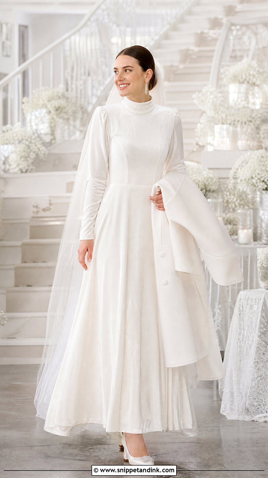 Velvet Winter Jewish Wedding Dress - Snippet and Ink - 25 Jewish Wedding Dress Ideas