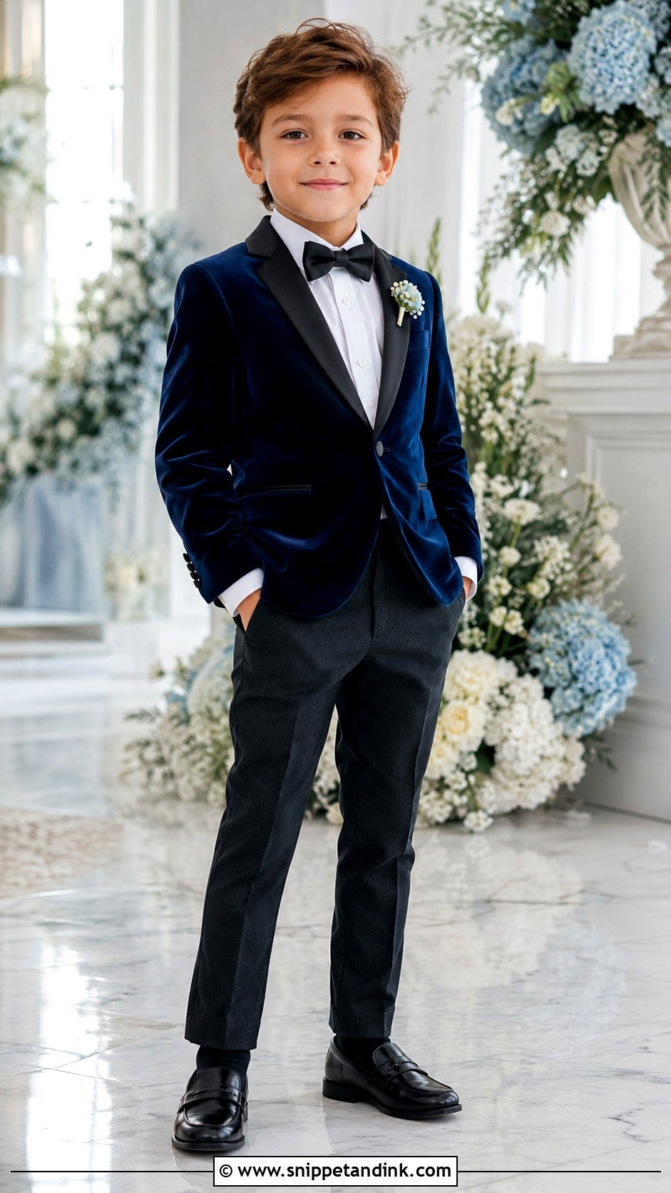 Velvet Winter Little Boy Wedding Outfit - Snippet and Ink - 20 Little Boy Wedding Outfit Ideas