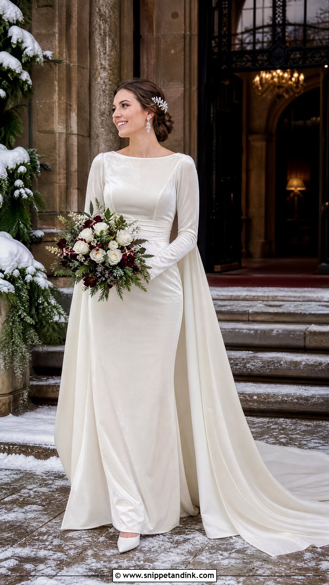 Velvet Winter Scotland Wedding Dress - Snippet and Ink - 20 Scotland Wedding Dress Ideas