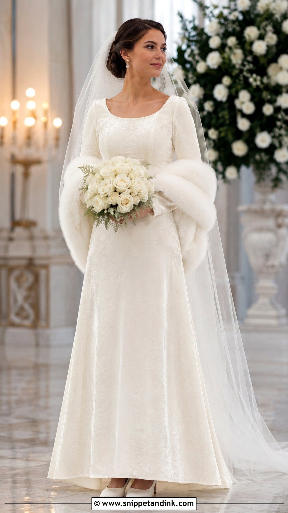 Velvet Winter Wedding Dress - Snippet and Ink - 20 90s Wedding Dresses
