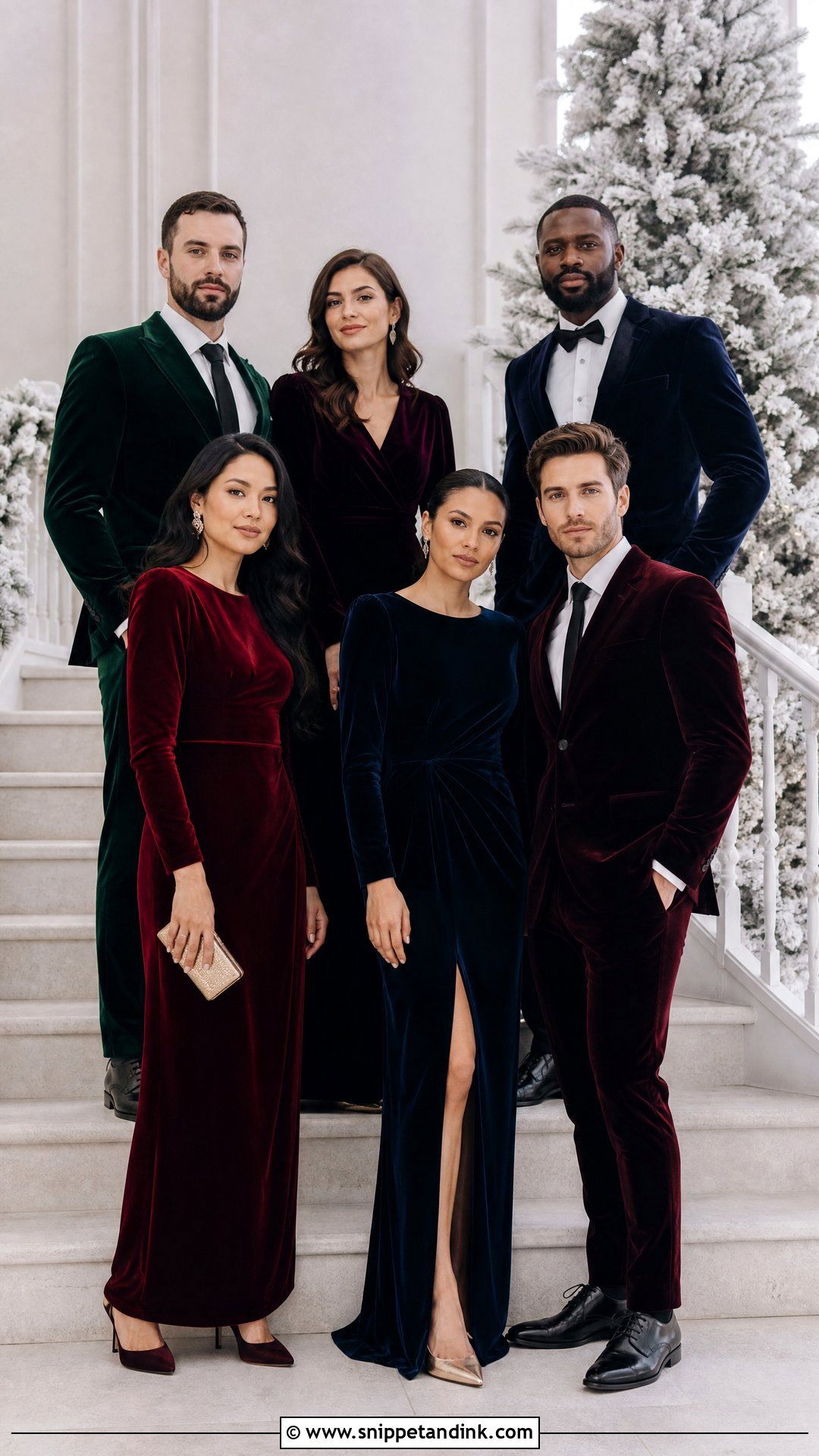 Velvet Winter Wedding Party Attire - Snippet and Ink - 20 Wedding Party Attire Ideas