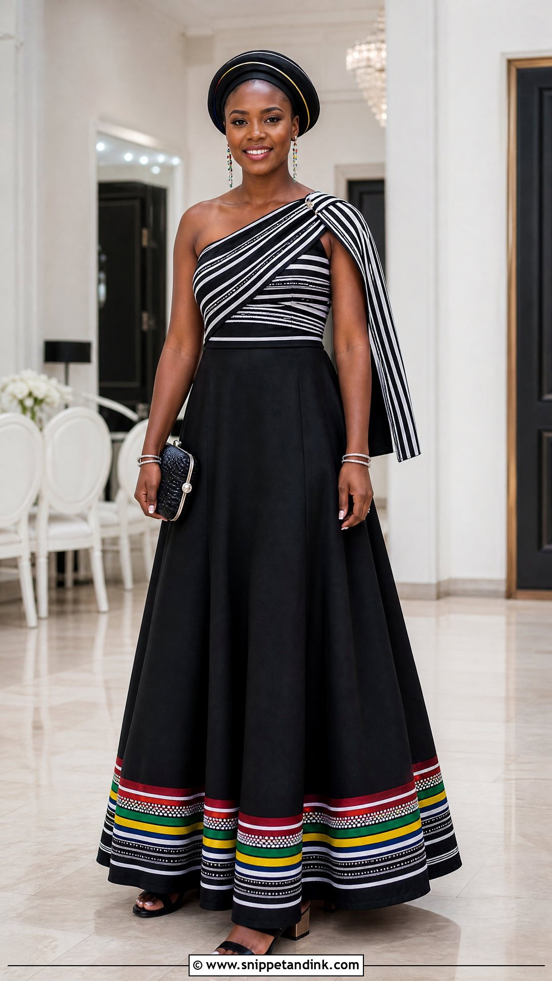 Venda One Shoulder Wedding Dress - Snippet and Ink - 20 Venda Traditional Attire Wedding Dresses