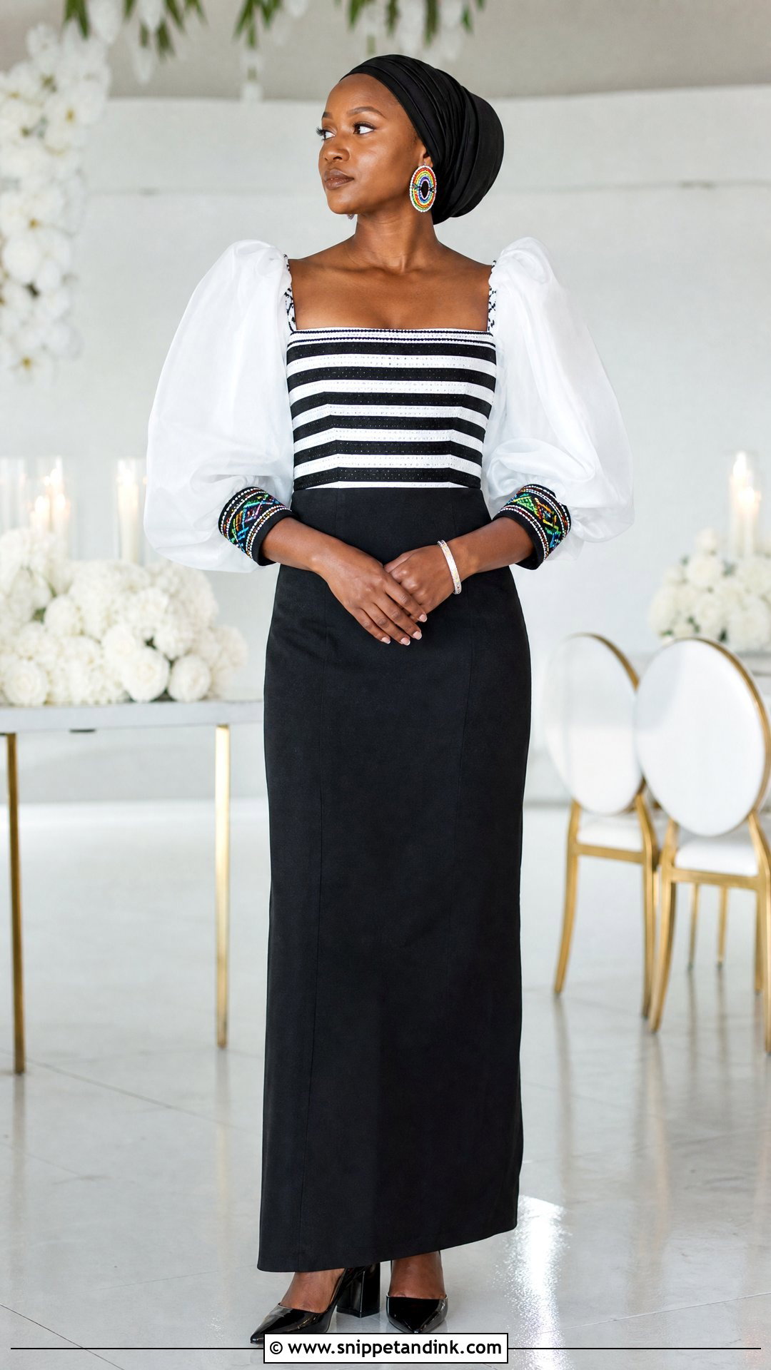 Venda Puff Sleeve Wedding Dress - Snippet and Ink - 20 Venda Traditional Attire Wedding Dresses
