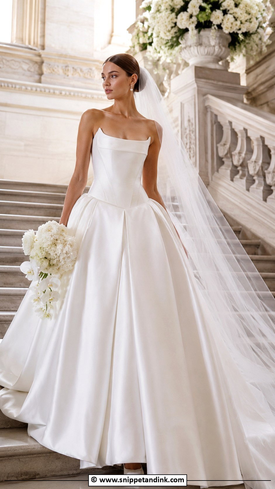 Vera Wang Basque Waist Wedding Dress - Snippet and Ink - 35 Vera Wang Wedding Dress Ideas