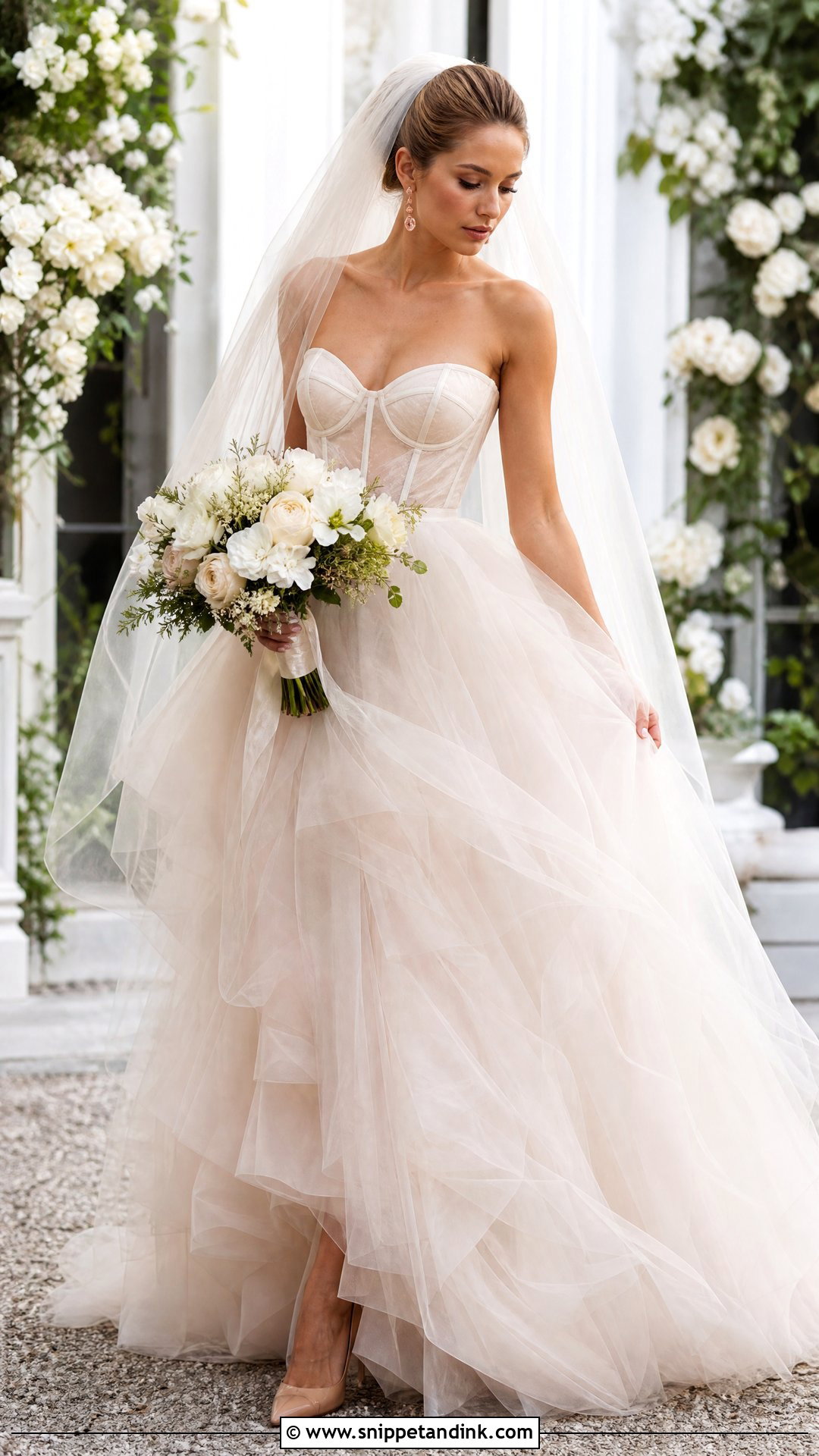 Vera Wang Blush Tulle Wedding Dress - Snippet and Ink - 20 Vera Wang Wedding Dress 2025 Ideas