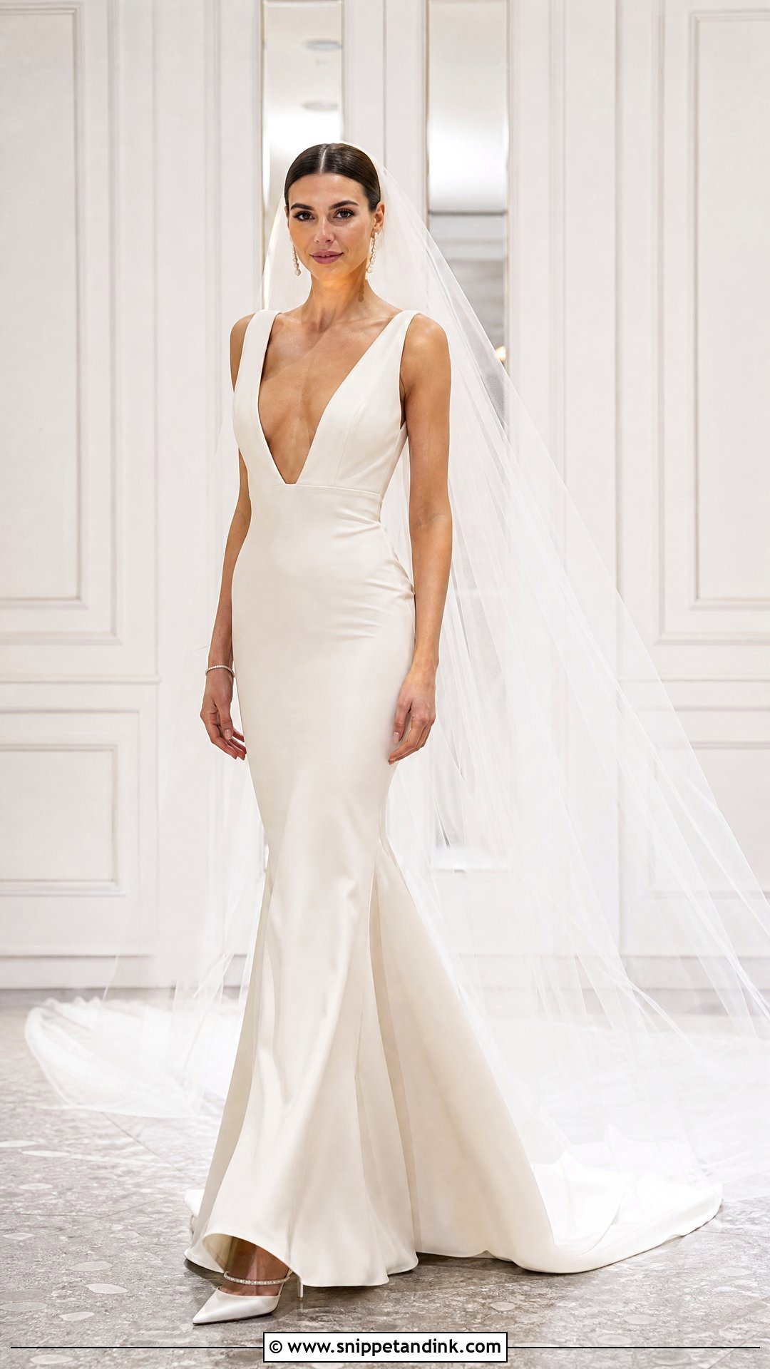 Vera Wang Deep U Neck Mermaid Wedding Dress - Snippet and Ink - 20 Vera Wang Wedding Dress 2025 Ideas