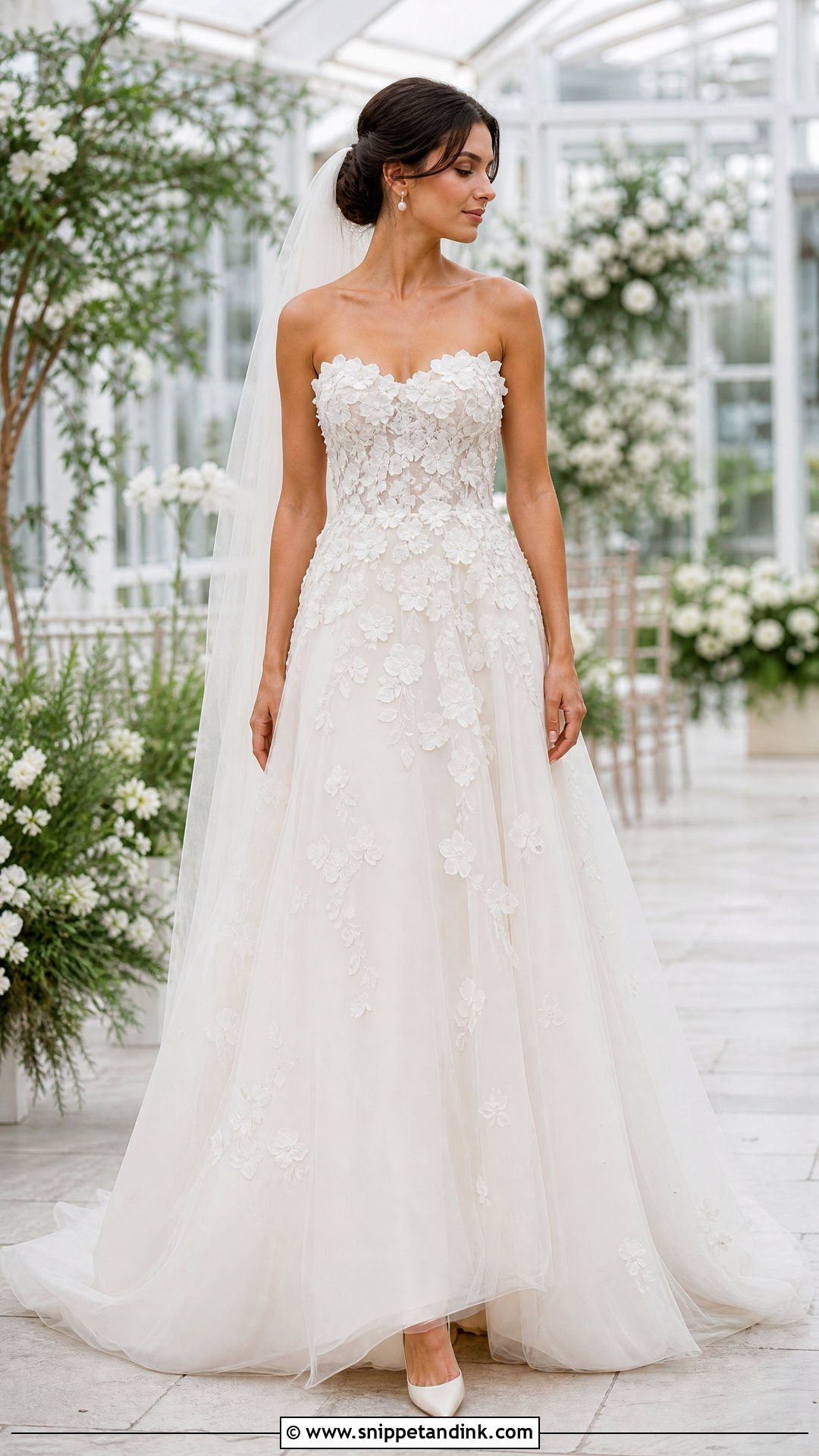 Vera Wang Floral Applique Wedding Dress - Snippet and Ink - 20 Vera Wang Wedding Dresses